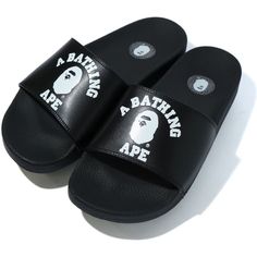 Bape College Slides Sandals Size 8 Men’s New In Box 100% Authentic Women’s Size 7 Black And White Hard To Find!!! Casual Black Slides With Logo, Black Slip-on Slides For Streetwear, Shoes Bape, Bape Shoes, Gymshark Flex Leggings, Flex Leggings, Bathing Ape, Slides Sandals, Hot Sneakers