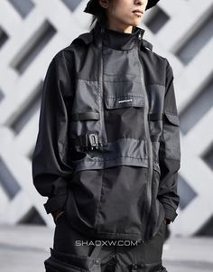 Shop this techwear anorak inspired by techwear and cyberpunk culture. The essential accessory to finalize your futuristic style. ✅ Free shipping. Futuristic Long Sleeve Outerwear For Streetwear, Futuristic Long-sleeve Streetwear Outerwear, Futuristic Long Sleeve Streetwear Outerwear, Winter Techwear Track Jacket For Streetwear, Techwear Style Parka For Streetwear, Long Sleeve Techwear Parka For Streetwear, Functional Track Jacket With Reflective Details For Streetwear, Black Utility Parka For Streetwear, Cyberpunk Outerwear With Detachable Hood For Streetwear