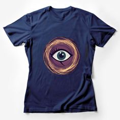 Abstract Eye Design T-Shirt, Artistic Eye Illustration Tee, Unisex Graphic Eye Shirt, Unique Art Apparel, Casual Clothing Gift Female T-Shirt Custom graphic T-Shirt.Customize your color Artsy Short Sleeve T-shirt With Artwork, Graphic Cotton T-shirt With Artwork, Artistic Blue Short Sleeve T-shirt, Artsy Short Sleeve Tops With Artwork, Artsy Short Sleeve T-shirt With Screen Print, Cotton Graphic Tee With Artwork, Artsy Crew Neck T-shirt With Graphic Design, Graphic Tee Cotton T-shirt With Artwork, Artistic Short Sleeve Tops With Custom Artwork