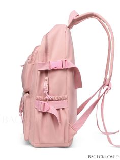 BagForLove - Versatile Minimalist Backpack with Stylish Bag Charm Product Description Color Pink Strap Type Adjustable Details Buckle Composition 100% Polyamide Bag Size Oversized Pattern Type Plain Material Polyamide Style Preppy Closure Type Zipper Type Classic Backpack Features High-capacity Care Instructions Do not wash Size Chart INCH CM Handle Height Strap Length Bag Height Bag Width Bag Length 2.8 inch 31.5 inch 11 inch 4.3 inch 15.7 inch Handle Height Strap Length Bag Height Bag Width Ba Bags With Zipper Pocket For Students, Solid Color Backpack For Students, Student Bags With Zipper Pocket, Casual Pink Backpack With Zipper Pocket, Casual Large Capacity Pink Backpack, Large Capacity Pink Backpack For Everyday Use, Pink Large Capacity Backpack For Everyday Use, Pink Softback Backpack With Zipper Pocket, Trendy Bags With Adjustable Straps For Students