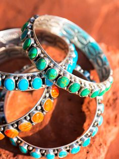 Turquoise Dots Bangle Cowboys Hats, Western America, Real Turquoise Jewelry, Hat Maker, Crystal Stone Jewelry, Hats Summer, Vintage Leather Belts, Real Turquoise, Turquoise Cuff