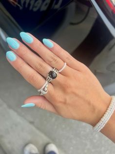 Aqua Blue Beach Nails, Florida Nails Simple, Coffin Teal Nails, Metallic Teal Nails, Light Teal Nail Ideas, Light Blue Teal Nails, Chrome Nails Teal, Vacation Nails Dip, Aquamarine Blue Nails