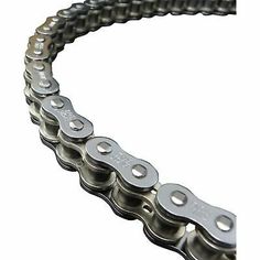 a close up of a motorcycle chain on a white background