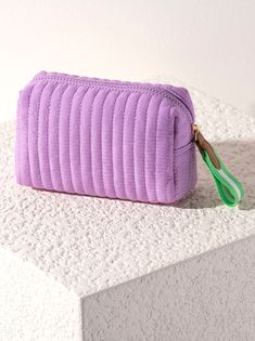 Shiraleah Ezra Small Boxy Cosmetic Pouch, Lilac Large Cosmetic Bag, Odds And Ends, Monogram Styles, Small Pouches, Makeup Bags Travel, Makeup Pouch, Cosmetic Pouch, Wallet Accessories, Toiletry Bags