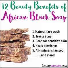 Black African Soap, Natural Beauty Hacks, Natural Face Wash, Hair Diy, Beauty Tips For Skin