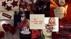 a collage of photos with hearts, candles and pictures on them that say happy birthday