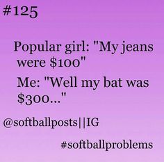 a purple background with the words, popular girl my jeans were $ 100 me well my bat was $ 300