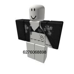 a white and black lego man with his arms folded in the shape of a cross