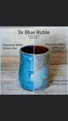 the three blue ruttles are shown in different sizes and colors, with each one being