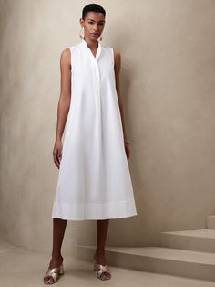 Ravine Midi Shirtdress | Banana Republic Factory White Floral Print Dress, White Linen Dresses, Casual Wear Dress, Linen Midi Dress, Fashion Victim, Style Clothes, Banana Republic Factory, Midi Shirt Dress, Light Sweater