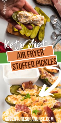 Stuffed Pickles, Keto Fried Pickles, Air Fryer Bacon, Pickles Recipe, Keto Diet Results, Keto Air Fryer, Fried Pickles, Low Carb Breakfast Recipes, Air Fryer Dinner Recipes