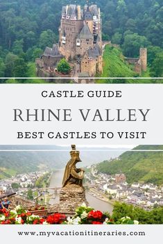 the castle with text overlay that says, castle guide rhinoe valley best castles to visit