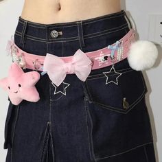 Kawaii Y2K Belt Pastel Kitten Kawaii Y2k Aesthetic, Aesthetic Belt, Hip Hop Fashion 90s, Y2k Belt, Kawaii Y2k, Unique Decorations, 90s Hip Hop Fashion, 90s Hip Hop, Y2k Pink