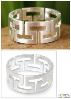 Hand Crafted Sterling Silver Band Ring - Timeless | NOVICA Thai Temple, Male Jewelry, Silver Casting, Cat Earrings Studs, Contemporary Jewelry Design, Metalsmithing Jewelry, Sterling Silver Cat, Sterling Silver Rings Bands, Casting Jewelry