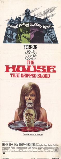 a movie poster for the house that dredded blood, starring in horror movies