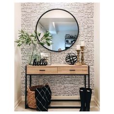 3256803053552636-TURKEY-Black-80 CM Mirror For Bathroom Vanity, Circle Wall Mirror, Decorative Bathroom Mirrors, Frame Circle, Mirror Metal, Mirror For Bathroom, Floor Tile Design, Home Entrance Decor, Mirror Wall Bathroom