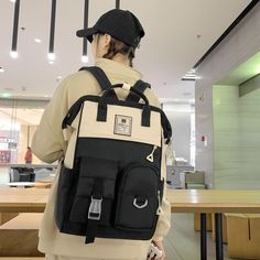 Style: Asexuality Material: Polyester (Polyester Fiber) Fashion Element: Contrast Color Closure Type: Other Occasion: Daily Matching Features: Other Mori Style, Mori Fashion, Puppy Supplies, Guys Clothing Styles, Student Backpacks, Waterproof Bags, Watch Necklace, Black Backpack, Womens Backpack