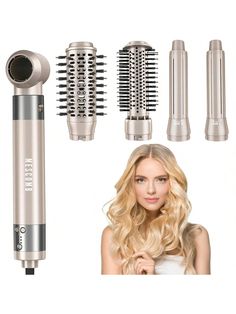 Product Name: 5 and 1 High Speed Multi functional Hot Air Comb 
Voltage: 120V   Power: 1200   Plug: American Standard Plug    Speed: 110, 000RPM   
Function: Quickly dry hair, quickly create hairstyles, including curly and straight hair, making hair fluffy and protecting hair quality
brand:MESCOMB5 In 1 Hair Air Styler -MESCOMB Rotating Hair Dryer Brush 110000 RPM For Fast Drying & Hot-Air Automatic Wrap Curlers For Curling, Frizz-Free Blow Dryer Brush For Straightening Volumizing No Heat Damage     Stainless Steel  Curling Irons,3 in 1 Hair Curler,Hair Brush & Combs,Hair Straighteners,Hair Dryers,Hot Air Brush,Hair Straightener Brush   Personal Care Appliance, size features are:Bust: ,Length: ,Sleeve Length: Revlon Hair Dryer Brush Amazon, Round Brush And Blow Dryer, Rotating Hair Dryer, Curly And Straight Hair, Revlon One-step Hair Dryer & Volumizer Hot Air Brush, Curler Hair, Amika Blow Dryer Brush 2.0, Blow Dryer Brush, Blow Dryer With Comb