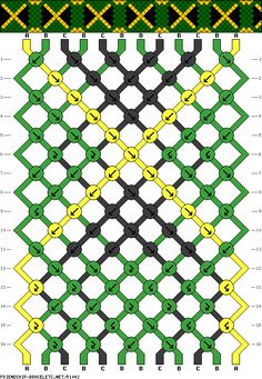 an image of a knitted pattern with different colors and patterns on the same side