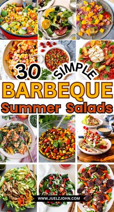 barbecue summer salads with the title overlay