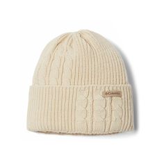 Stay warm and stylish with this women's Columbia Agate Pass cable knit beanie. Stay warm and stylish with this women's Columbia Agate Pass cable knit beanie. Cable knit designCONSTRUCTION & CARE Shell: acrylic Lining: polyester microfleece Machine wash ImportedFIT & SIZING One size fits most Color: White. Gender: female. Age Group: adult. Warm Solid Color Crochet Hat, Adjustable Warm Hats, Winter Knit Crochet Hat, Adjustable Cream Beanie, Winter Outdoor Cable Knit Beanie, Winter Cable Knit Beanie For Outdoor, Winter Outdoor Cable Knit Hats, Cable Knit Beanie For Outdoor Winter Use, Cozy Cable Knit Beanie For Outdoor