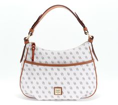 Let the logo show with this monogram bag. Crafted of coated cotton for a casual vibe, with interior zip and slip pockets, this carryall is a bag-lover's dream come true. From Dooney & Bourke. Daily Use Monogram Print Shoulder Bag With Double Handle, Everyday Bucket Bag In Monogram Canvas With Gold-tone Hardware, West Collins, Pink Dooney And Bourke Handbags, Kate Spade Purse Dooney & Bourke, Dooney & Bourke Bags, Monogram Bag, East West, Hobo Handbags