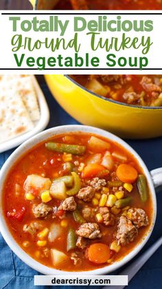 a bowl of vegetable soup with the title above it