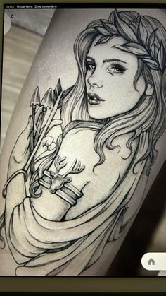 Athena And Aphrodite Tattoo, Bia Goddess Tattoo, Tattoo Goddesses Greek, Aphrodite Tattoo Design Greek Mythology, Greek Goddess Tattoo Artemis, Hera Goddess Tattoo, Greek Goddess Tattoo Aphrodite, Artemis Goddess Tattoo, Tattoos Of Women Goddesses