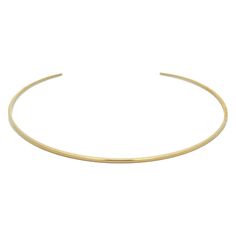 Rounded Thin Choker Adjustable Necklace 14K Yellow Gold Plated 11" Around the neck 2.55MM Thick Triple Layer Necklace, Coil Bracelet, Medium Hoop Earrings, Daisy Earrings, Large Hoop Earrings, Evil Eye Necklace, Adjustable Necklace, Cuff Earrings, Circle Earrings