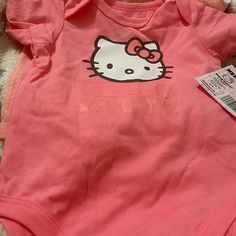 Size 6/9 Months Onesie. New With Tags. What You See On Pics Is What You Will Receive. If You Have A Question Ask Before Purchasing. Hello Kitty Onesie, Hello Kitty Baby Stuff, Sims 4 Infant Hello Kitty, Pink Hello Kitty Cotton Top, Hello Kitty Baby Clothes, Hello Kitty Baby, Bright Color Dresses, Pink Polka Dot Dress, Baby Girl Onesies