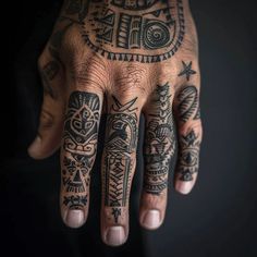 Ring Finger Tattoos Tattoo Artistic Design Back Of The Hand Tattoo Men, Hand Tattoo Cover Up, Tattoo Artistic, Herren Hand Tattoos, Ring Tattoo Designs, Wrist Tattoo Cover Up, Army Tattoos, Knuckle Tattoos, Hand And Finger Tattoos