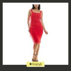 in stock Red Summer Dress With Ruched Sides, Mesh Midi Dress, Red Midi Dress, Emerald, Pick Up, In Store, Buy Online, Midi Dress, Mesh