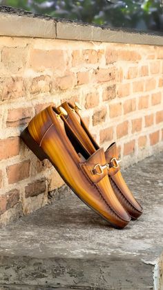 The Sheffield Ave. Moccasin Loafer No. 5848 | Robert August Mens Moccasins Loafers, Moccasins Mens, Footwear Collection, Gold Accent, Stylish Shoes, Sheffield, Luxury Shoes, Timeless Style, Moccasins