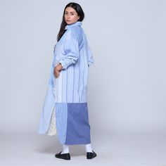 The Oxford Dress Oversized Long Button Shirt Dress, Oversized Long Sleeve Cotton Shirt Dress, Oversized Long Shirt Dress For Daywear, Oversized Buttoned Shirt Dress, Oxford Dress, Long Sleeve Maxi, Oxford Shirt, Recycled Cotton, Chest Pocket