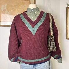 Vintage Burgundy Cable Knit Sweater Chunky Pullover Retro Preppy 80s Style  | eBay Retro Knitted Sweater For Fall, Retro Cotton Sweater For Fall, Retro Chunky Knit Fall Sweater, Retro Chunky Knit Sweater For Fall, Retro Cable Knit Sweater For Fall, Oversized Vintage Cable Knit Sweater, Vintage Cotton Sweater For Layering, Retro Knitted Tops For Fall, Vintage Textured Knit Sweater