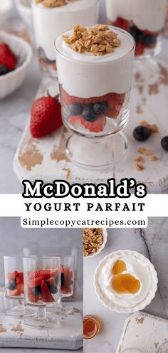 yogurt parfait with berries and granola