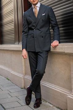 Charcoal Double Breasted Suit, Vintage Pinstripe Suit, Suit Double Breasted, Pinstripe Double Breasted Suit Men, Charcoal Pinstripe Suit, Dark Grey Pinstripe Suit Men, Suit And Scarf Men, Black Pinstripe Suit Men, Charcoal Suit Men