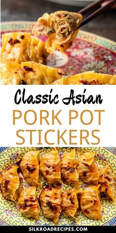 Classic Asian Pork Pot Stickers are visually stunning, undeniably delicious, and perfect for breakfast, holidays or any special occasion. This classic Asian dim sum appetizer delivers tender, succulent dumplings with deliciously crispy bottoms. Pork pot stickers make a wonderful snack on their own and fit perfectly into a larger, Asian-themed meal. Pork Pot Stickers Recipe, Easy Pulled Pork Crock Pot, Pork Pot Stickers, Pot Stickers Recipe, Potstickers Recipe, Stickers Video, Crab Rangoons, Pork Pot, Unusual Recipes