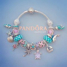 Preppy Pandora Bracelet, Happy Summer Vibes, Pandora Summer, Pandora Bracelet Charms Ideas, Girly Bracelets, Pandora Bracelet Designs, Pandora Jewelry Charms, Preppy Jewelry, Bracelet Pandora