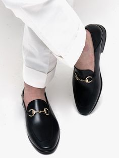 Editor's NotesThese loafers features cowhide upper, chic and classic design and horsebit. It can be styled in various ways for formal look.- Matte Cowhide- Rubber sole to prevent slip- Slim toe shape- Handmade shoe processingMeasurements(in.)- Size: KR230mm(US 5) - KR290mm(US 11)- Heel Height: 0.98 in. / 1.18 in. / 1.37 in.- Weight: 364g- Fits true to the sizeComposition & Care- Cowhide - Please check the care labelDesignerby ALL CLASSIC Horsebit Detail Slip-on Loafers For Work, Elegant Loafers With Horsebit Detail, Business Loafers With Horsebit Detail And Round Toe, Business Casual Horsebit Loafers With Round Toe, Chic Formal Loafers With Horsebit Detail, Business Casual Loafers With Horsebit Detail, Timeless Loafers With Horsebit Detail And Round Toe, Timeless Horsebit Detail Round Toe Loafers, Office Slip-on Loafers With Horsebit Detail