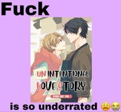 an image of two people kissing each other with the caption that reads,'i love story is so underrated