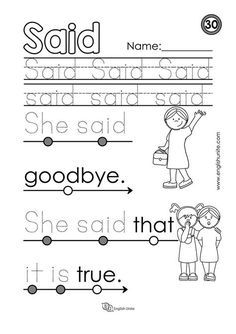 the worksheet for handwriting practice with pictures and words to help students learn how to write