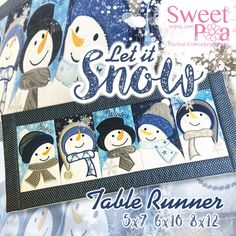 an advertisement for a snow themed event with penguins