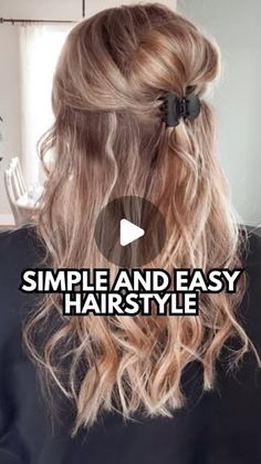 Easy Hair Tutorials | Hairstyles | Hair Growth on Instagram: "Be sure to save this simple half up hairstyle 💁🏼‍♀️

Hi friends, I’m Mandi! 👋🏻 Think of me as your virtual hair bestie here to help you easily style, grow and strengthen your hair so you can fall in love with it again! 

Drop HAIR GOALS below for a 🆓 hair consult where I’ll make a personalized haircare regimen and routine recommendation for you specific to your hair type, needs and goals! 

Hugs + Happy Hair 🥂 

#easyhairstyles #easyhairstyle #easyhair #hairtrends #hairhacks #hairtutorials #hairtutorial #hairstyles #hairstyle" Hair Clip Hairstyles Medium Length, Easy Styles For Long Hair, Cute Claw Clip Hairstyles, Easy Claw Clip Hairstyles, Work Updo, Hair Clip Tutorial, Hair Clips Hairstyles, Claw Clip Hairstyles, Claw Clip Hairstyle