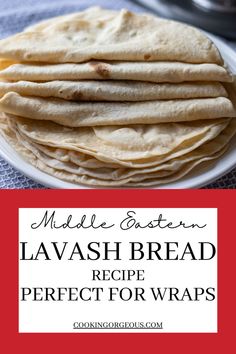 A thin and pliable flatbread that's a staple in many Middle Eastern countries. Traditionally, it's baked in a tandoor oven, but don't worry if you don't have one at home. Lavash Bread Ideas, Fancy Side Dishes, Lavash Bread Recipe