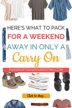 What To Pack When Traveling, Carryon Packing List, Packing For A Weekend Trip, Weekend Packing, Long Weekend Trips, Packing Hacks