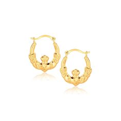 Buy LOVCIA Luxury Classic Claddagh Oval Hoop Earrings in 10k Yellow Gold Real Gold Hoop Earrings, Snap Lock, Oval Earrings, Oval Earring, Fine Earrings, Earrings Etsy, Toe Rings, Gold Hoop, Gold Hoop Earrings