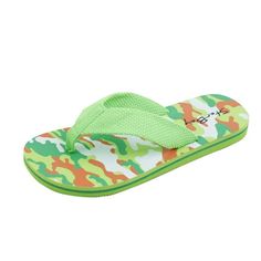 The flip flops have a canvas thong Sandals Size: 8.  Color: Green.  Pattern: camouflage. Camouflage Print, Green Pattern, Thong Sandals, Flip Flop, Flat Sandals, Gender Female, Camouflage, Womens Sandals, Clothing And Shoes