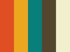 an orange, yellow and green striped background with the colors of autumn in different shades