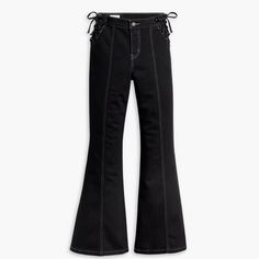 Levi’s X Barbie Ferreira Lace -Up Flare Jeans Melody In The Dar Color Size :28 Barbie Ferreira, Black Levis, Jeans Levis, Vintage Stuff, Jeans Color, Levi's Jeans, Levis Jeans, Dark Black, Colored Jeans